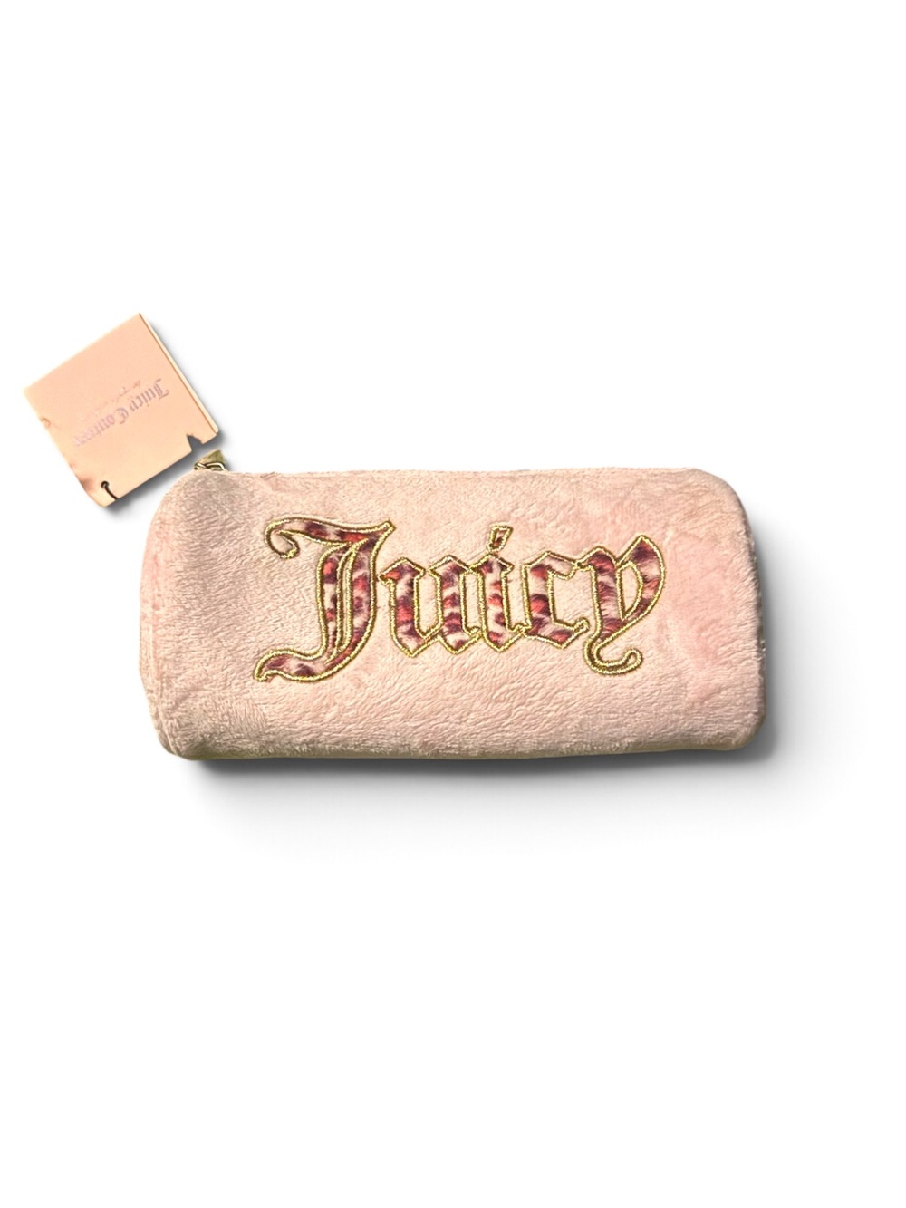 Juicy Couture Pink Velour Barrel Cosmetic Bag - NWT
